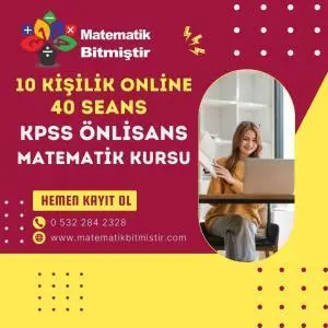 10 Kişilik Online 40 Seans KPSS Önlisans Matematik Kursu