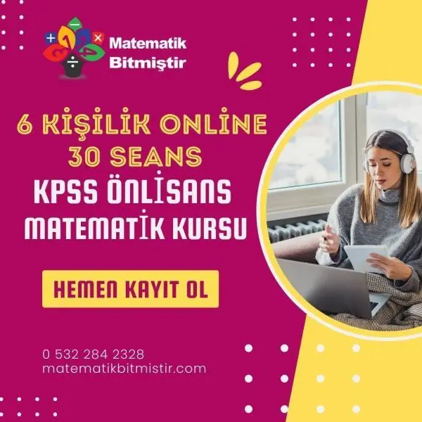 6 Kişilik Online 30 Seans KPSS Önlisans Matematik Kursu