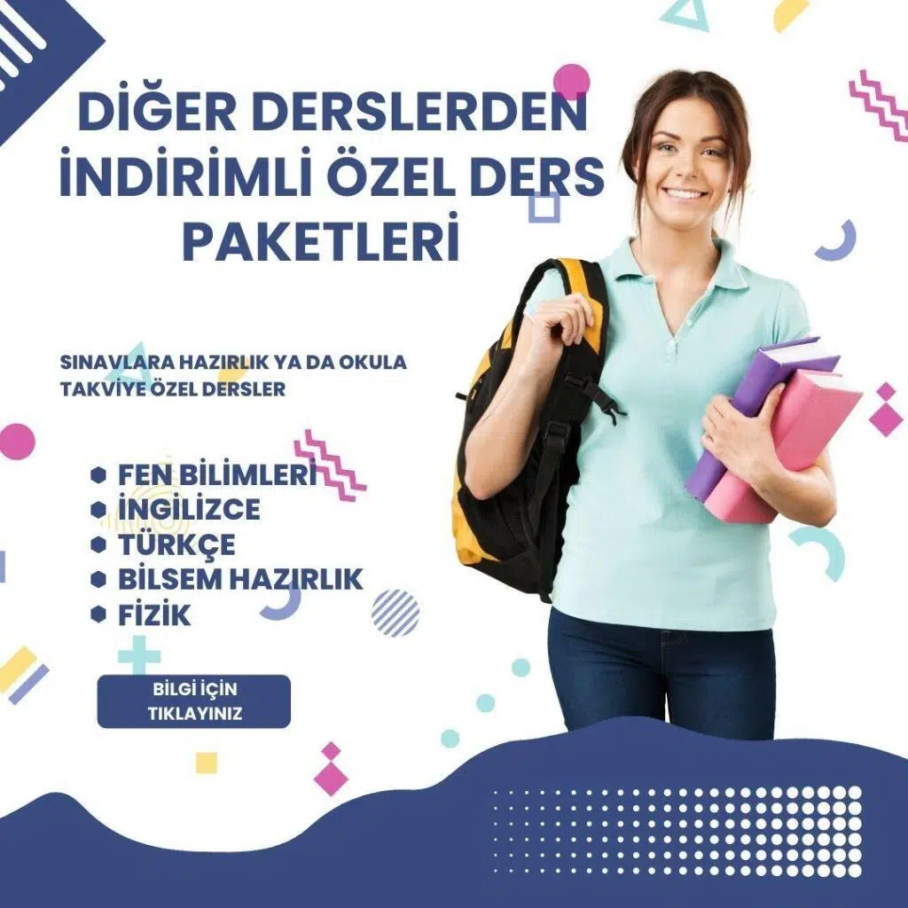 Diğer Derslerden İndirimli Özel Ders Paketleri