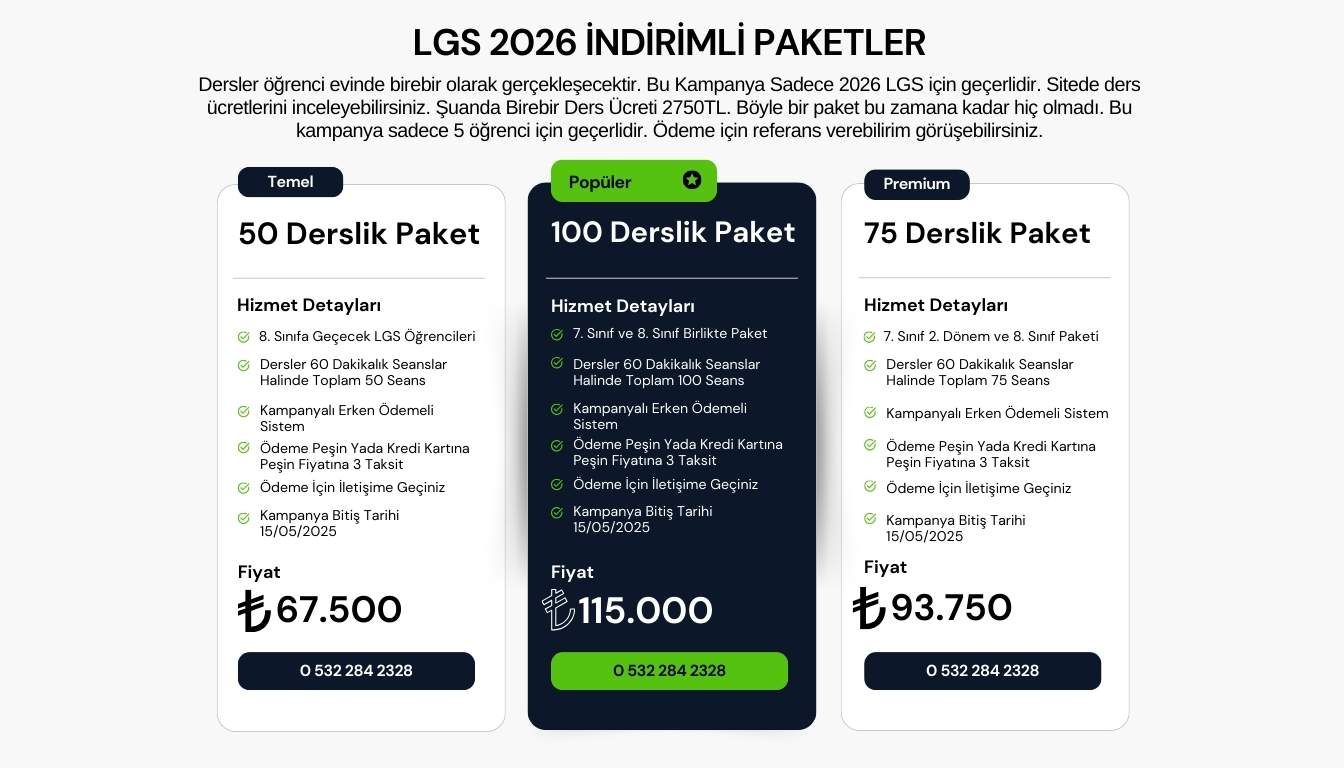 LGS 2026 İndirimli Paketler